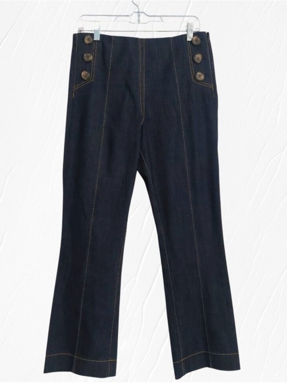 Cinq à Sept Tous Les Jours Chantal Dark Blue High Rise Cropped Jeans - Picture 2 of 11